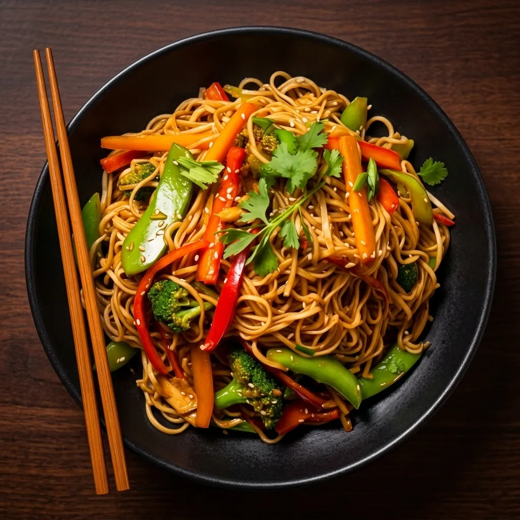 Himalayan-style chicken chow mein noodles at Himalayan Fusion East London
